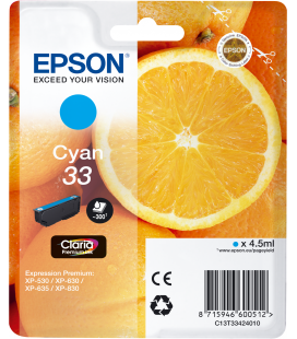 Epson T3342 Cyaan 4,5ml (Origineel)