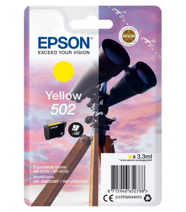 Epson 502 Singelpack Geel 3,3ml (Origineel)
