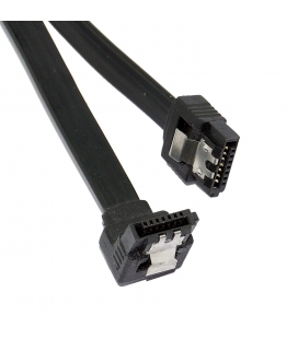 SATA OEM 0.40m 6GBs 90° hoek met clip Zwart