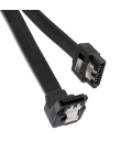 SATA OEM 0.40m 6GBs 90° hoek met clip Zwart