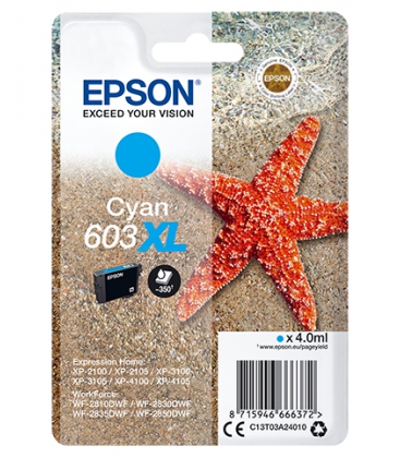 Epson 603XL Singlepack Cyaan 4,0ml (Origineel)