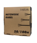 Cat6 Instal. 100m. S/FTP Grijs Logilink AWG23 CCA