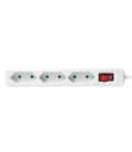 Stekkerdoos 3-voudig / 1,5m / Wit / schakelaar /LogiLink