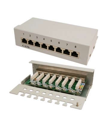 TOE Patch Panel Desktop 8-port CAT6 Grijs LogiLink