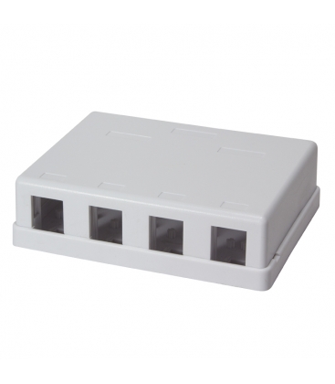 TOE Keystone Surface Mount Box 4 ports UTP LogiLink
