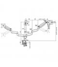 Desk Mount Triple LogiLink 13"-32" Aluminium gas