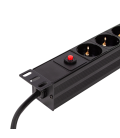 TOE LogiLink Stekkerdoos 8-voudig incl. overspanning