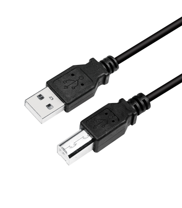 USB 2.0 A --> B 2.00m LogiLink Zwart