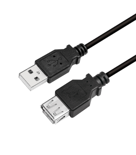 USB 2.0 A --> A 5.00m Verlenging LogiLink Zwart