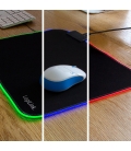 Mousepad LogiLink Zwart met RGB verlichting