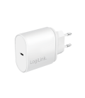 Lader 230V 1xUSB-C 20W LogiLink Wit