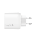 Lader 230V 1xUSB-C 20W LogiLink Wit