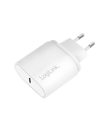 Lader 230V 1xUSB-C 20W LogiLink Wit