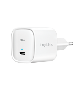 Lader 230V 1xUSB-C 30W LogiLink Wit