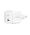 Lader 230V 1xUSB-C 30W LogiLink Wit