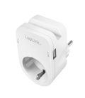 LogiLink Stekkerdoos met 2xUSB-A 17W
