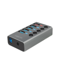 LogiLink 5 Port, USB-B --> USB-A 3.0 actief+schakelaars