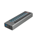 LogiLink 11 Port, USB-B --> USB-A 3.0 actief+schakelaars