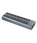 LogiLink 11 Port, USB-B --> USB-A 3.0 actief+schakelaars