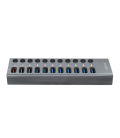 LogiLink 11 Port, USB-B --> USB-A 3.0 actief+schakelaars