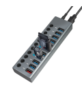 LogiLink 11 Port, USB-B --> USB-A 3.0 actief+schakelaars