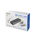 LogiLink 11 Port, USB-B --> USB-A 3.0 actief+schakelaars