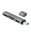 LogiLink 2 Port, USB-A --> USB-A 3.2 + cardreader