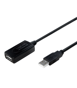 USB 2.0 A --> A 10.00m Verlenging LogiLink + versterker