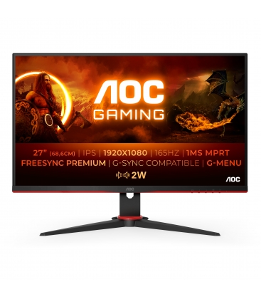 27" AOC GAMING 27G2SPAE/BK FHD/DP/2xHDMI/VGA/165Hz/IPS
