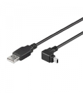 USB 2.0 A --> mini B 1.80m 90° hoek Goobay
