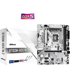 ASRock 1700 B760M-HDV/M.2 - DDR5/2xM.2/DP/HDMI/VGA/µATX