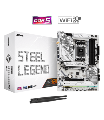 ASRock AM5 B650 Steel Legend WiFi - D5/3xM.2/DP/HDMI/ATX