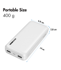 Power Bank 20000mAh LogiLink 2x USB-A Wit