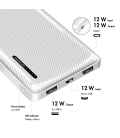 Power Bank 10000mAh LogiLink 1xUSB-C, 2x USB-A Wit