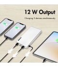 Power Bank 10000mAh LogiLink 1xUSB-C, 2x USB-A Wit