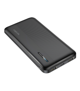 Power Bank 10000mAh LogiLink 1xUSB-C, 2x USB-A Zwart