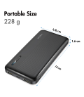 Power Bank 10000mAh LogiLink 1xUSB-C, 2x USB-A Zwart