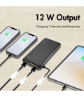 Power Bank 10000mAh LogiLink 1xUSB-C, 2x USB-A Zwart