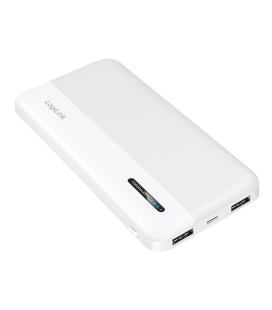Power Bank 10000mAh LogiLink 1xUSB-C, 2x USB-A Wit