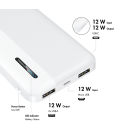 Power Bank 10000mAh LogiLink 1xUSB-C, 2x USB-A Wit