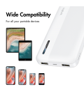 Power Bank 10000mAh LogiLink 1xUSB-C, 2x USB-A Wit