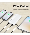 Power Bank 10000mAh LogiLink 1xUSB-C, 2x USB-A Wit