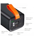 Power Bank 50000mAh LogiLink 2xUSB-C, 3x USB-A Zwart