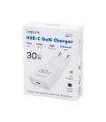 Lader 230V 1xUSB-C 30W LogiLink Wit (slim)