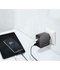 Lader 230V 1xUSB-C 45W+1xUSB-A 20W LogiLink Zwart