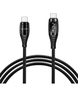 USB 2.0 C  USB-C 1.00m LogiLink Zwart, OLED display