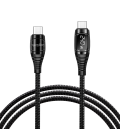 USB 2.0 C  USB-C 1.00m LogiLink Zwart, OLED display