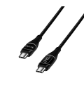 USB 2.0 C  USB-C 2.00m LogiLink Zwart, OLED display