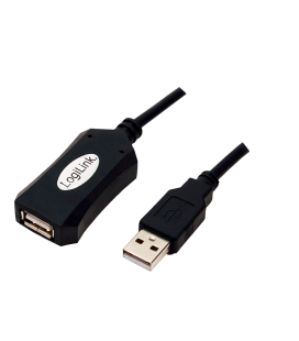 Verlenging USB 2.0 A --> A 5.00m LogiLink + versterker