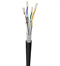 Cat7 Outdoor 100m. S/FTP Zwart Draka AWG23 Cu